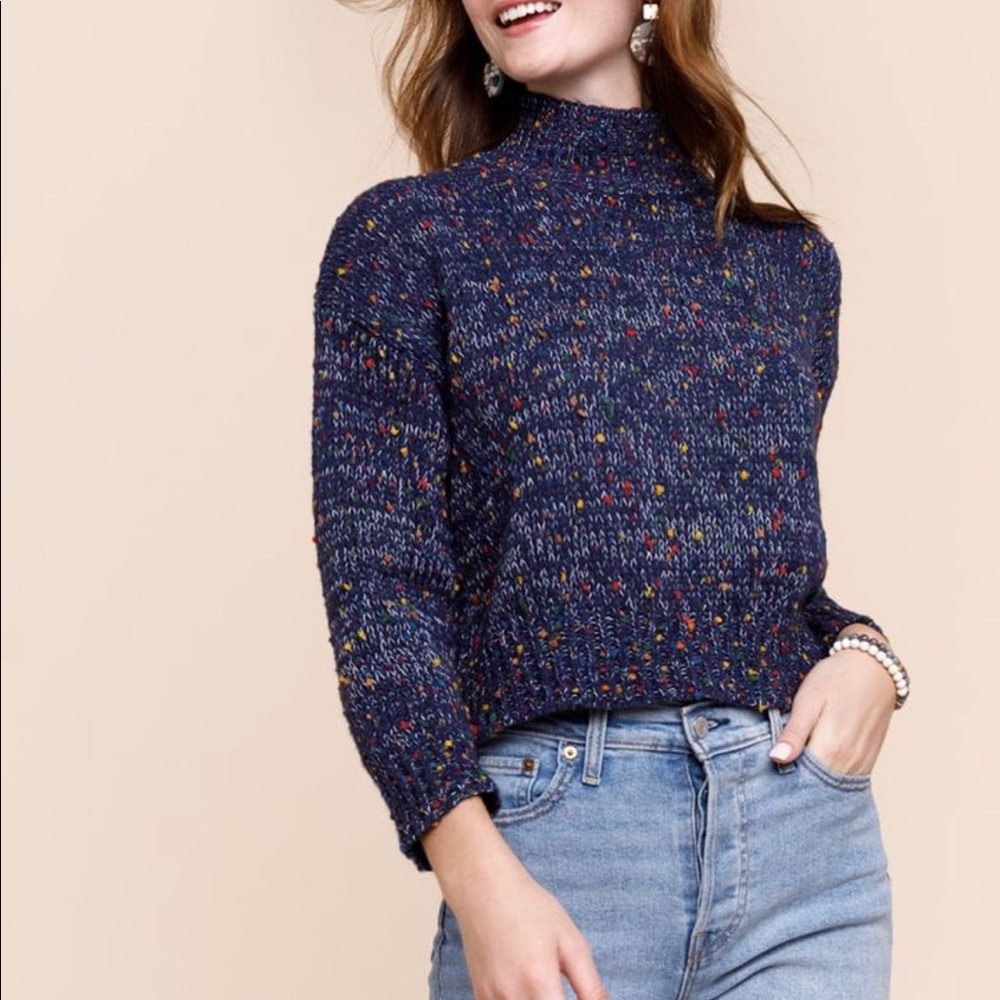 Ozzie Turtleneck Confetti Stitch Pullover